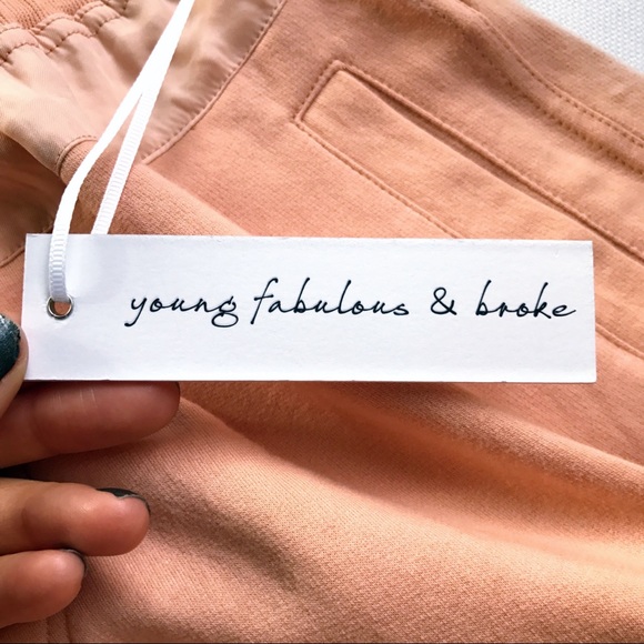 🆕 YOUNG FABULOUS & BROKE 'ODIN' PANTS IN SALMON - Picture 7 of 12